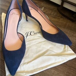 NWOT J Crew Italian suede heels